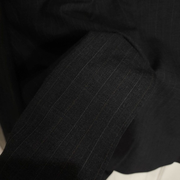 Gianni Versace Mens Blazer Vtg 90s Gray Pinstripe Virgin Wool Suit Jacket NWT 51 - Picture 14 of 14